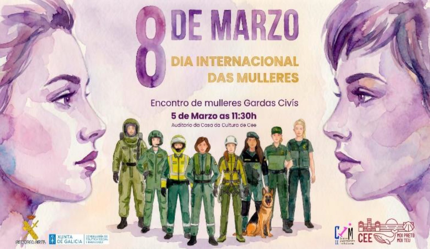Cartel del II Encuentro de mujeres guardias civiles con alumnado de secundaria