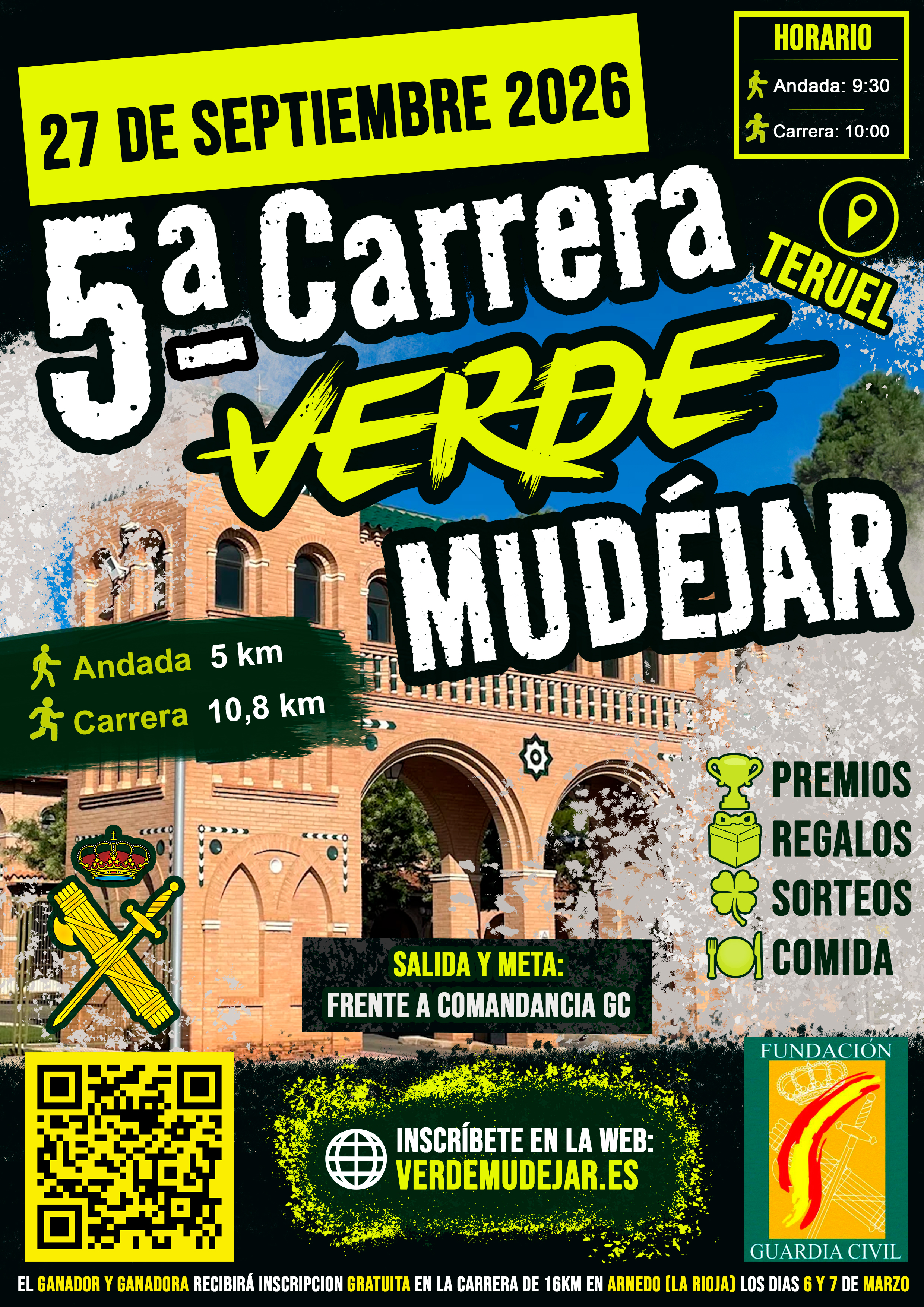 Cartel de la V Carrera Verde Mudéjar en Teruel Cartel de la V Carrera Verde Mudéjar en Teruel