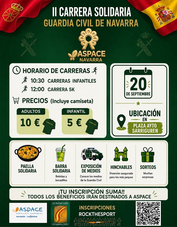 II Carrera Solidaria de la Guardia Civil de Navarra en la localidad de Sarriguren-Valle de Egüés II Carrera Solidaria de la Guardia Civil de Navarra en la localidad de Sarriguren-Valle de Egüés