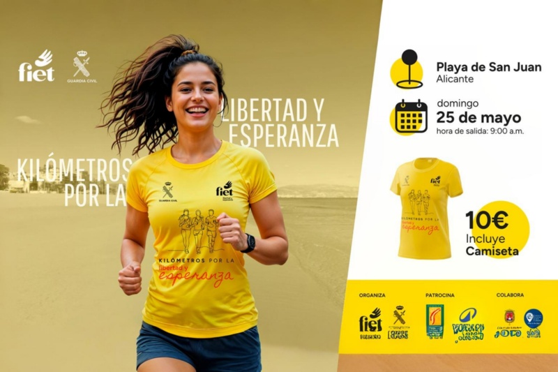 Banner de la carrera solidaria Kilómetros por la libertada y esperanza