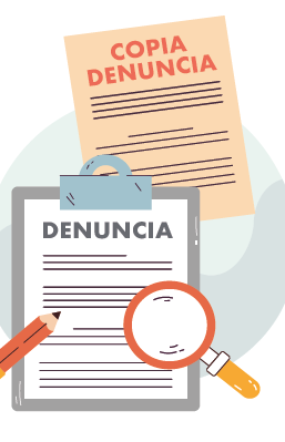 Documentos de la copia de una denuncia