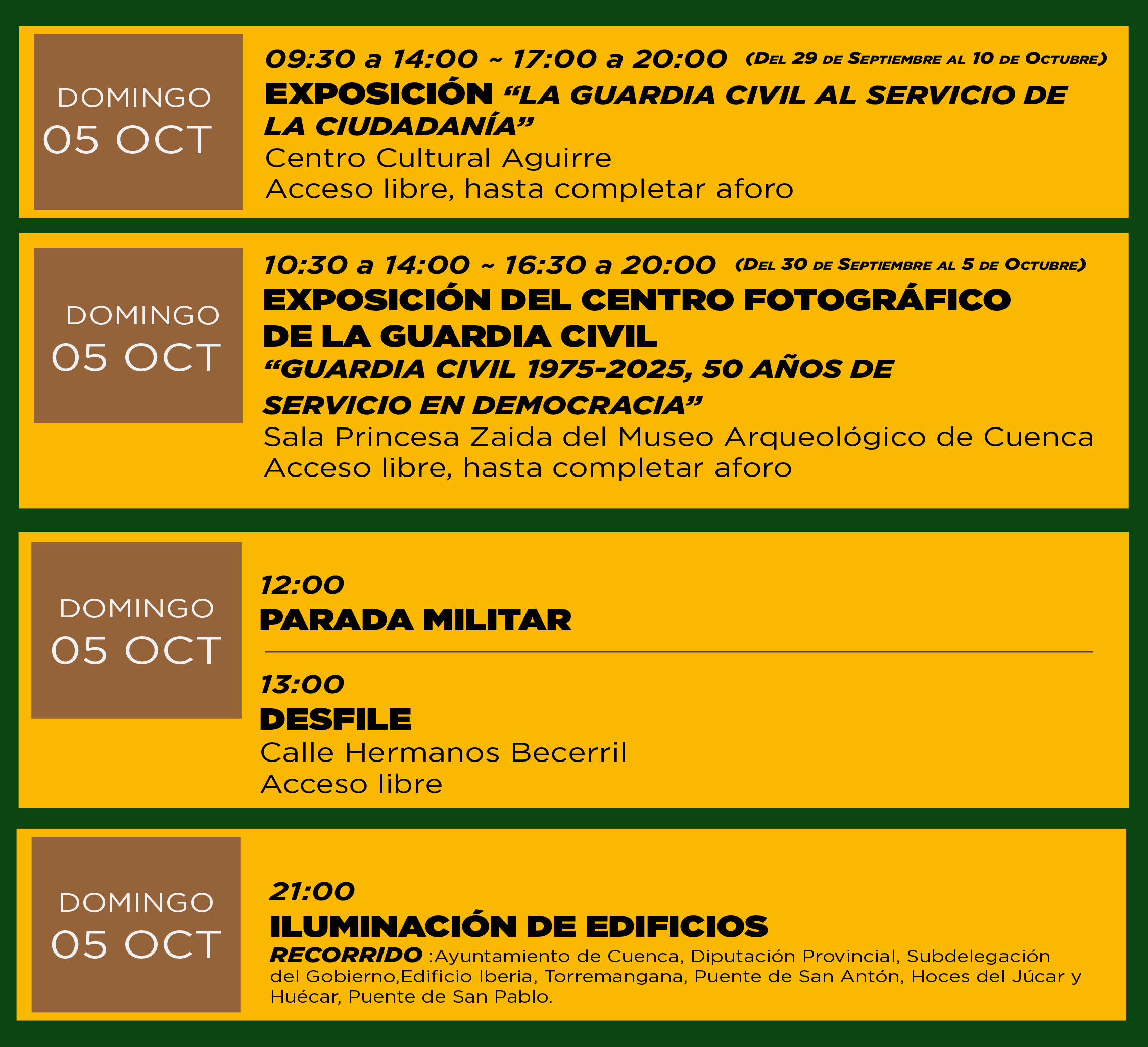 Actos Patrona. 05 de octubre