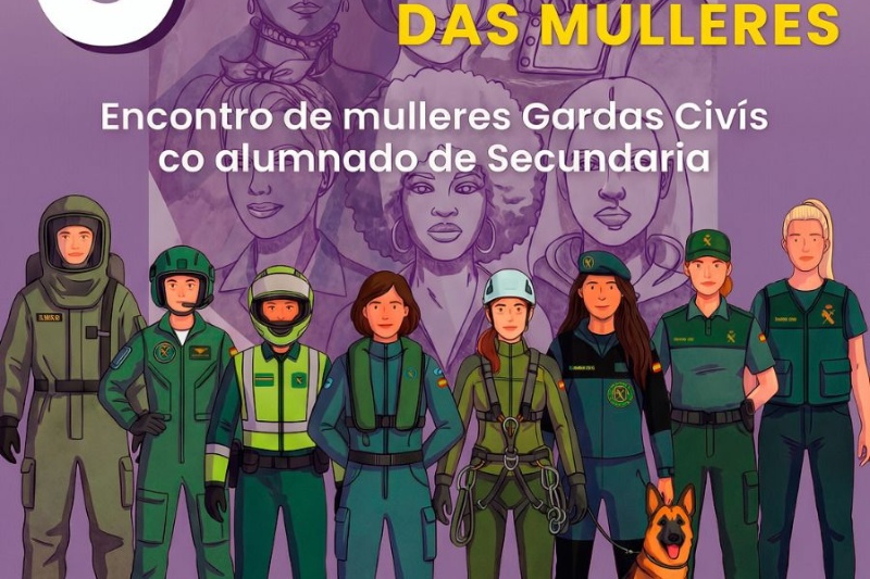 Cartel del Momento de la Cartel del II Encuentro de mujeres guardias civiles con alumnado de secundaria
