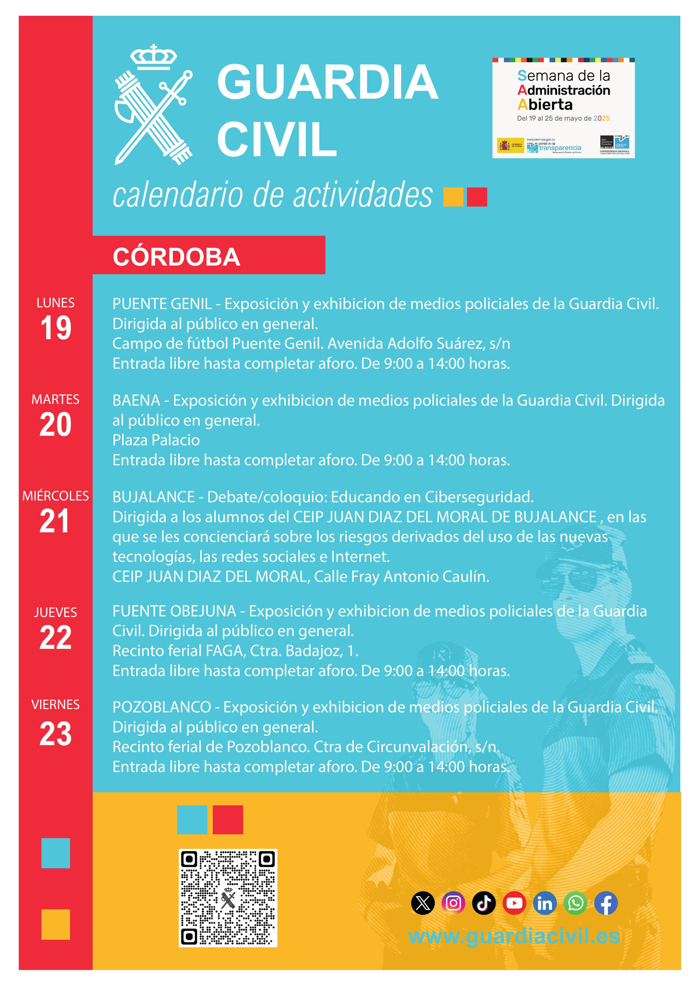 Cartel informativo de la Semana de la Administración Abierta 2025 en CORDOBA