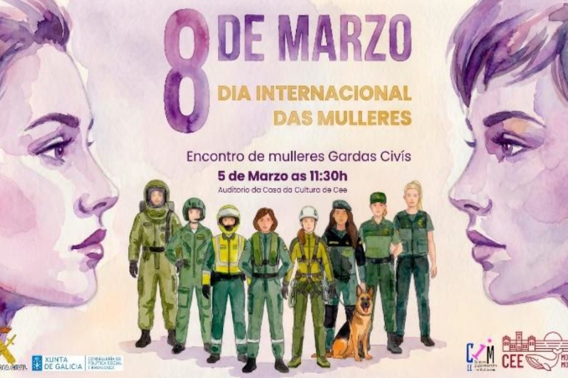 Cartel del II Encuentro de mujeres guardias civiles con alumnado de secundaria