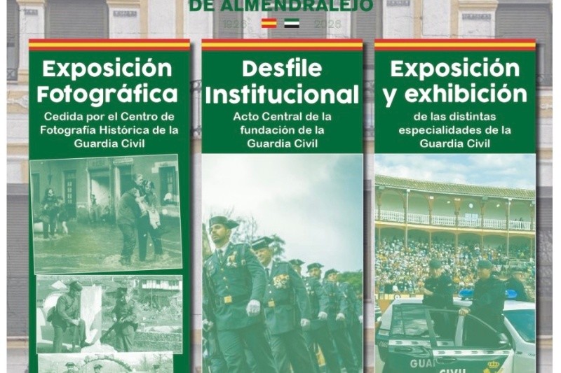 Cartel actos conmemorativos centenario Cuartel Almendralejo Cartel actos conmemorativos centenario Cuartel Almendralejo
