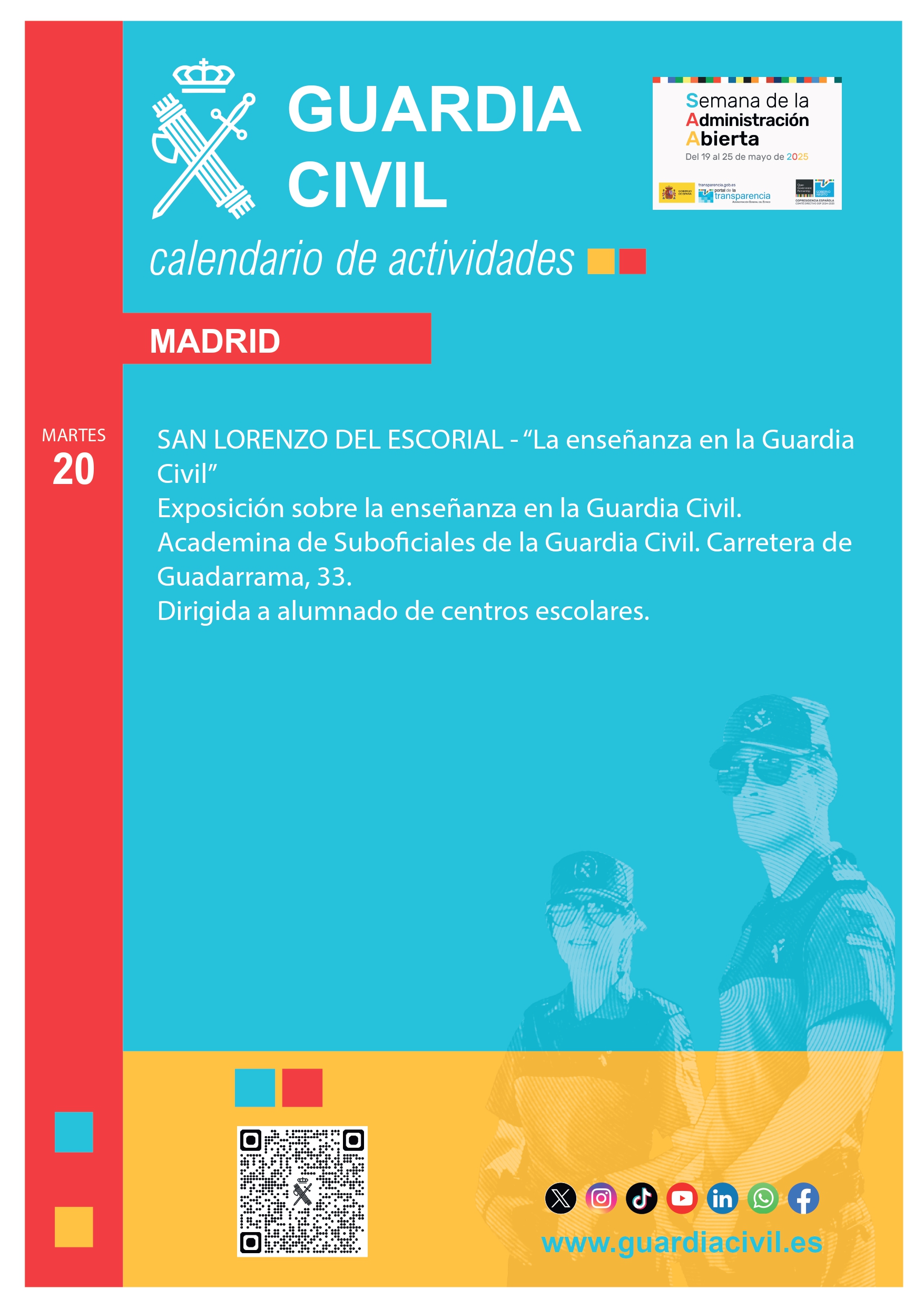 Cartel informativo de la Semana de la Administración Abierta 2025 en MADRID