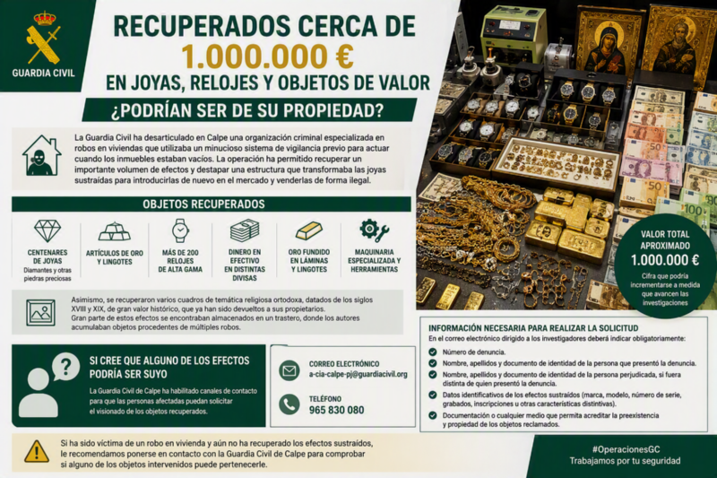 Efectos recuperados en Alicante Efectos recuperados en Alicante