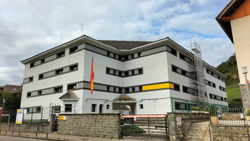 La Guardia Civil finaliza obras de rehabilitación eficiente en el del Puesto de Hecho (Huesca), en el marco del Plan de Recuperación, Tran sformación ...