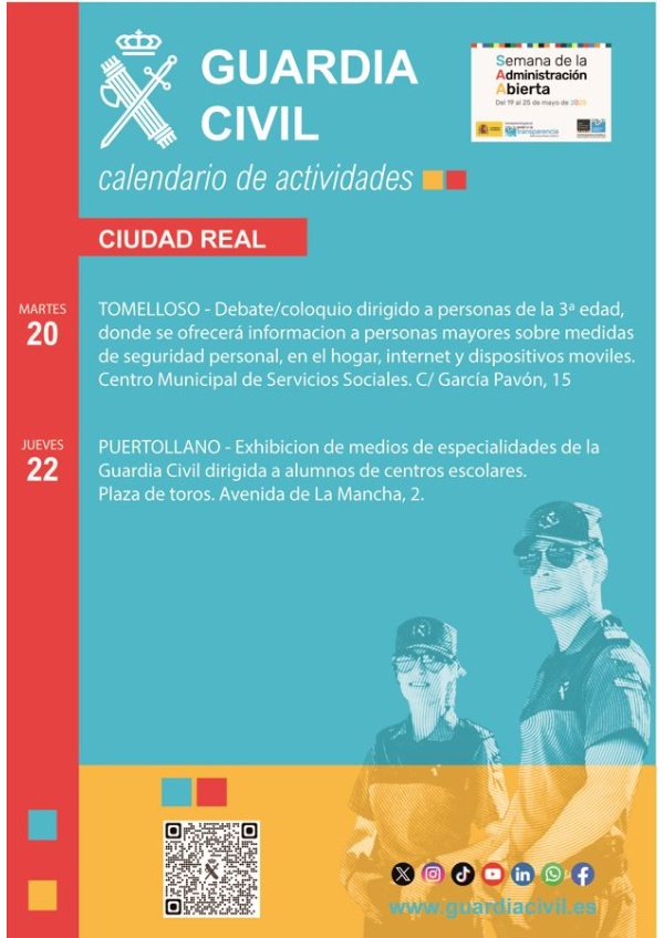 Cartel informativo de la Semana de la Administración Abierta en CIUDAD REAL