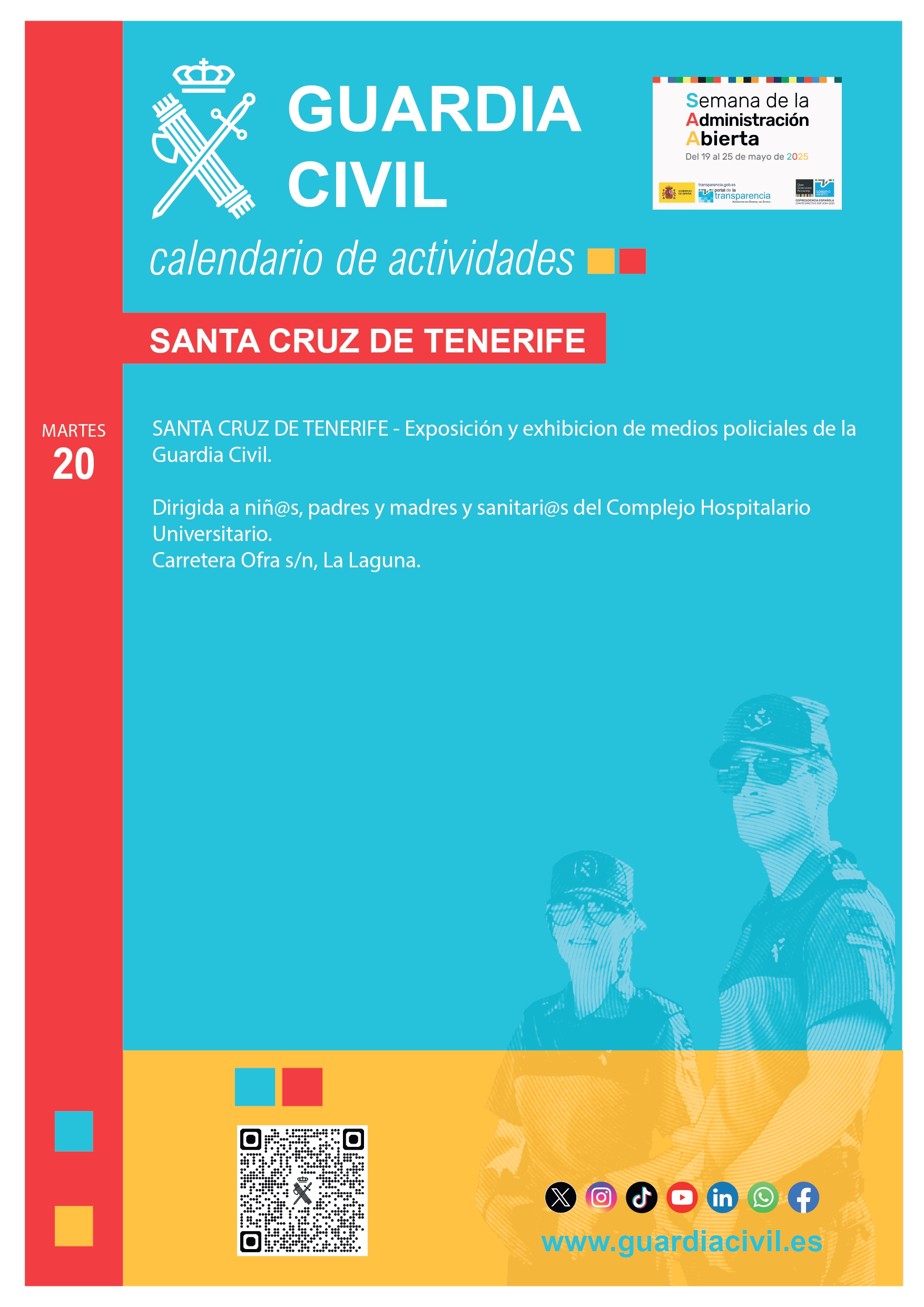 Cartel informativo de la Semana de la Administración Abierta 2025 en TENERIFE