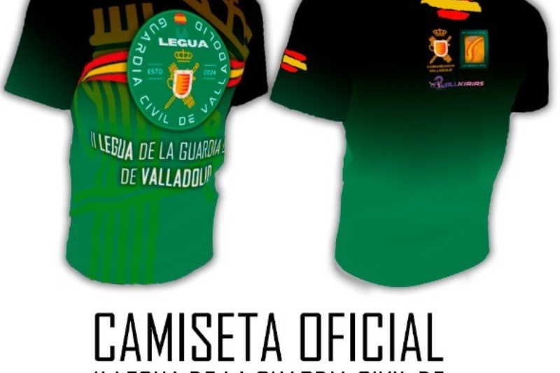 Camiseta II Legua de la Guardia Civil de Valladolid 2025, Carrera solidaria a beneficio de Valquirias Pisuerga