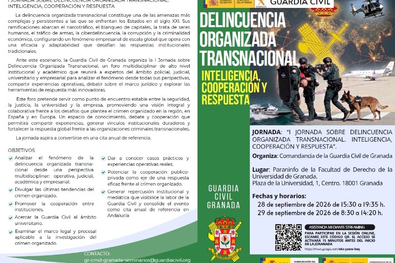 La Guardia Civil de Granada organiza la I Jornada sobre Delincuencia Organizada Transnacional La Guardia Civil de Granada organiza la I Jornada sobre Delincuencia Organizada Transnacional