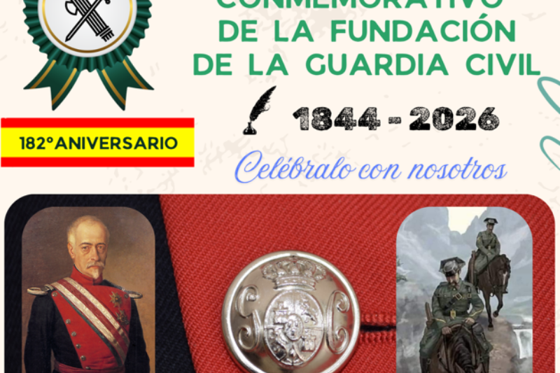 Cartel aniversario fundación Guardia Civil