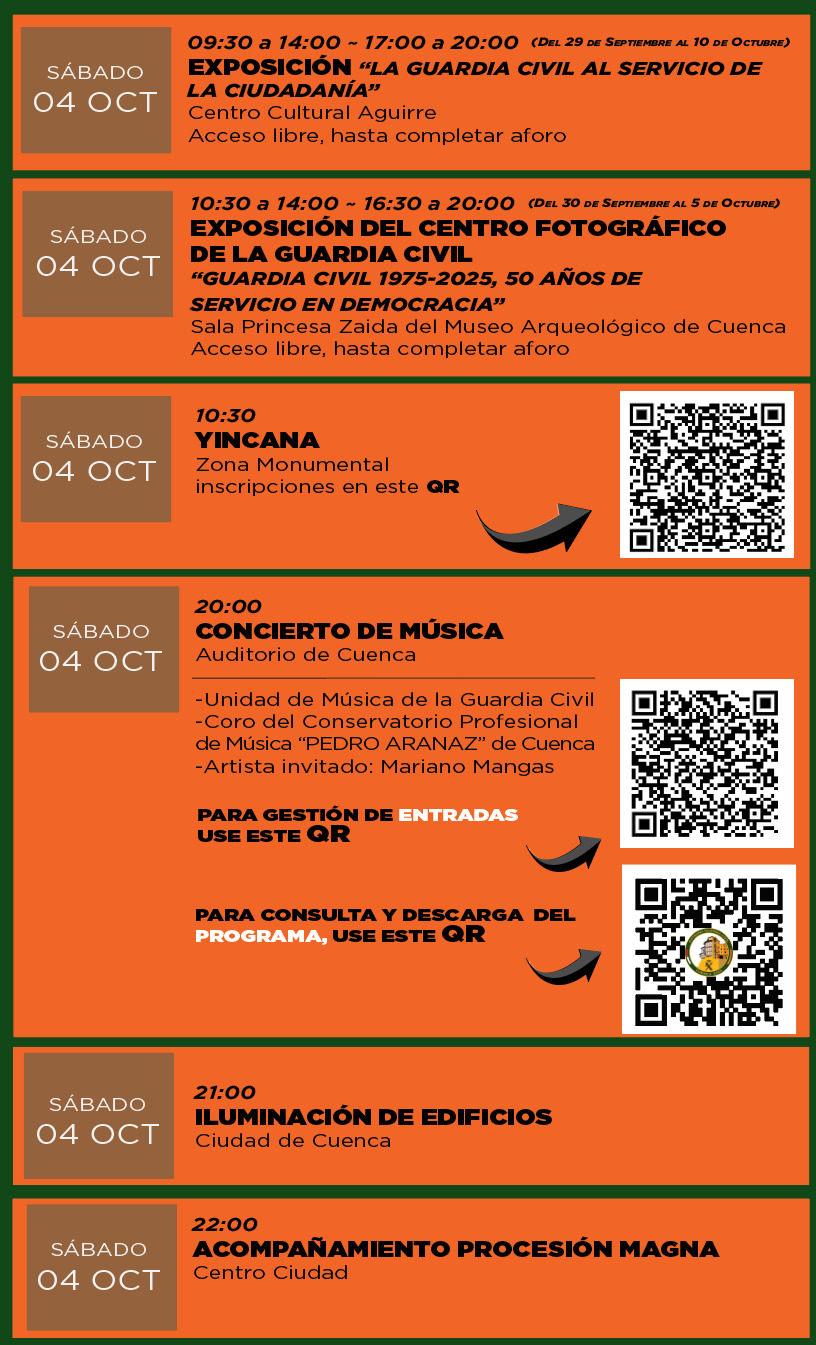 Actos Patrona. 04 de octubre