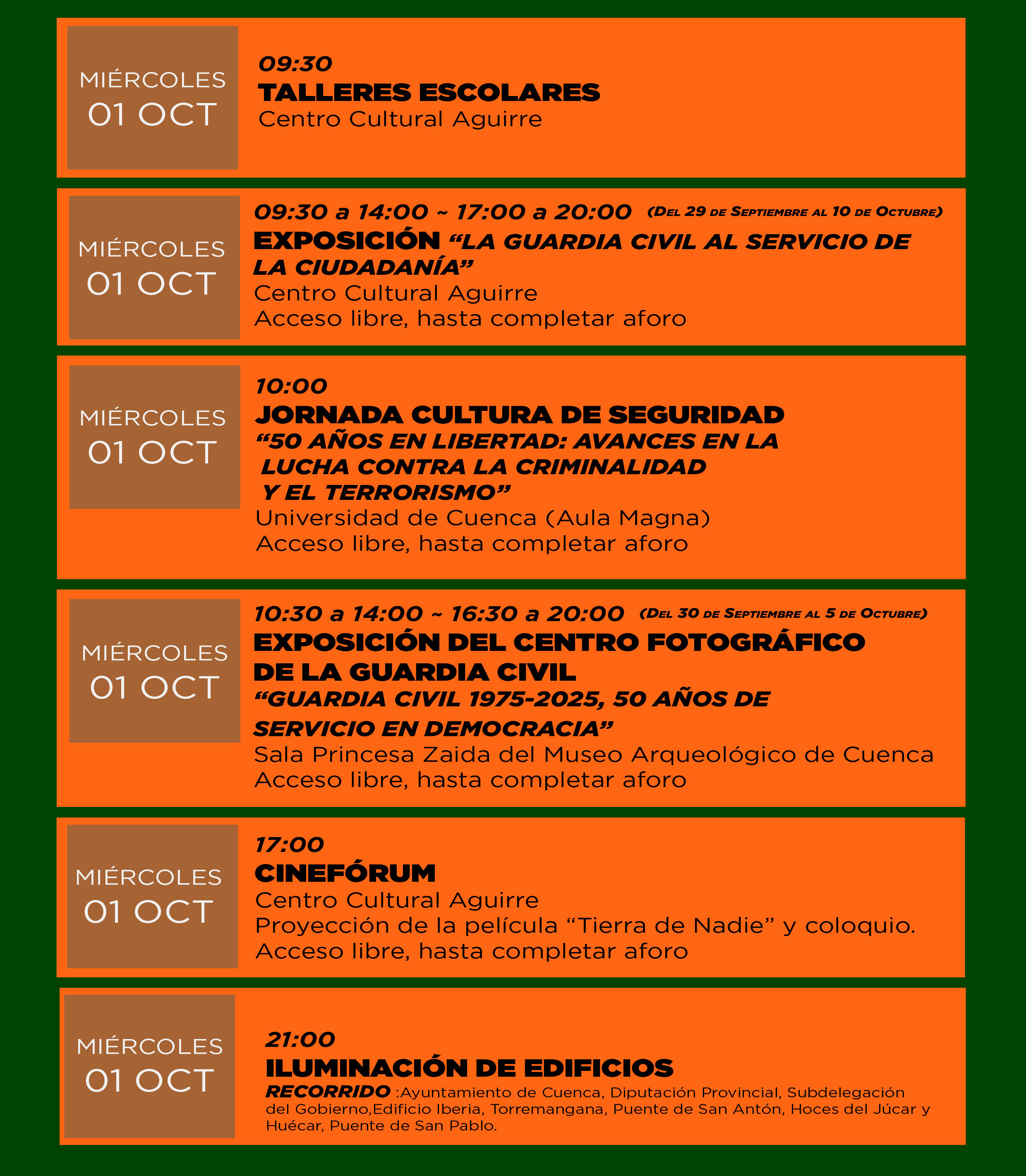 Actos Patrona. 01 de octubre
