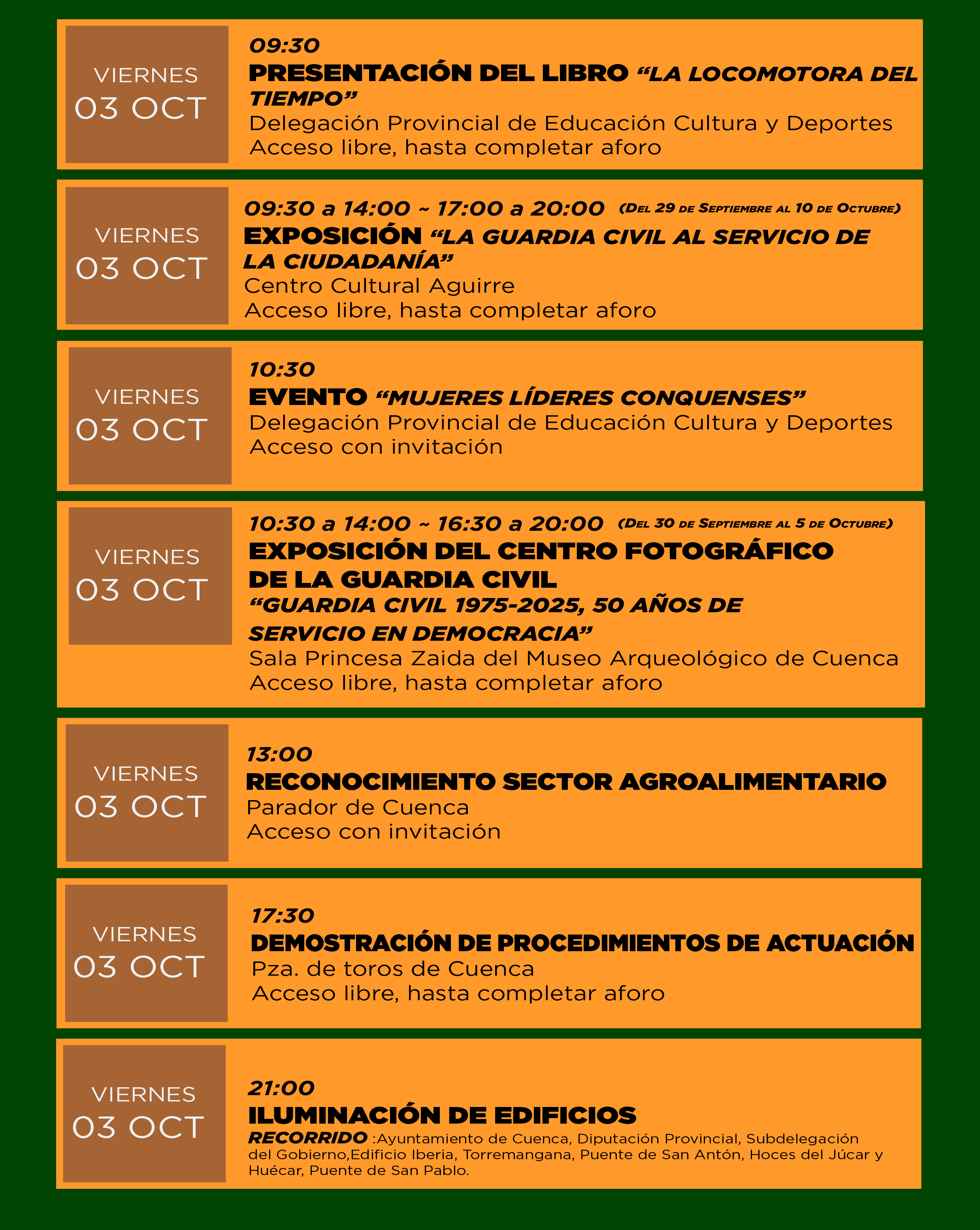 Actos Patrona. 03 de octubre