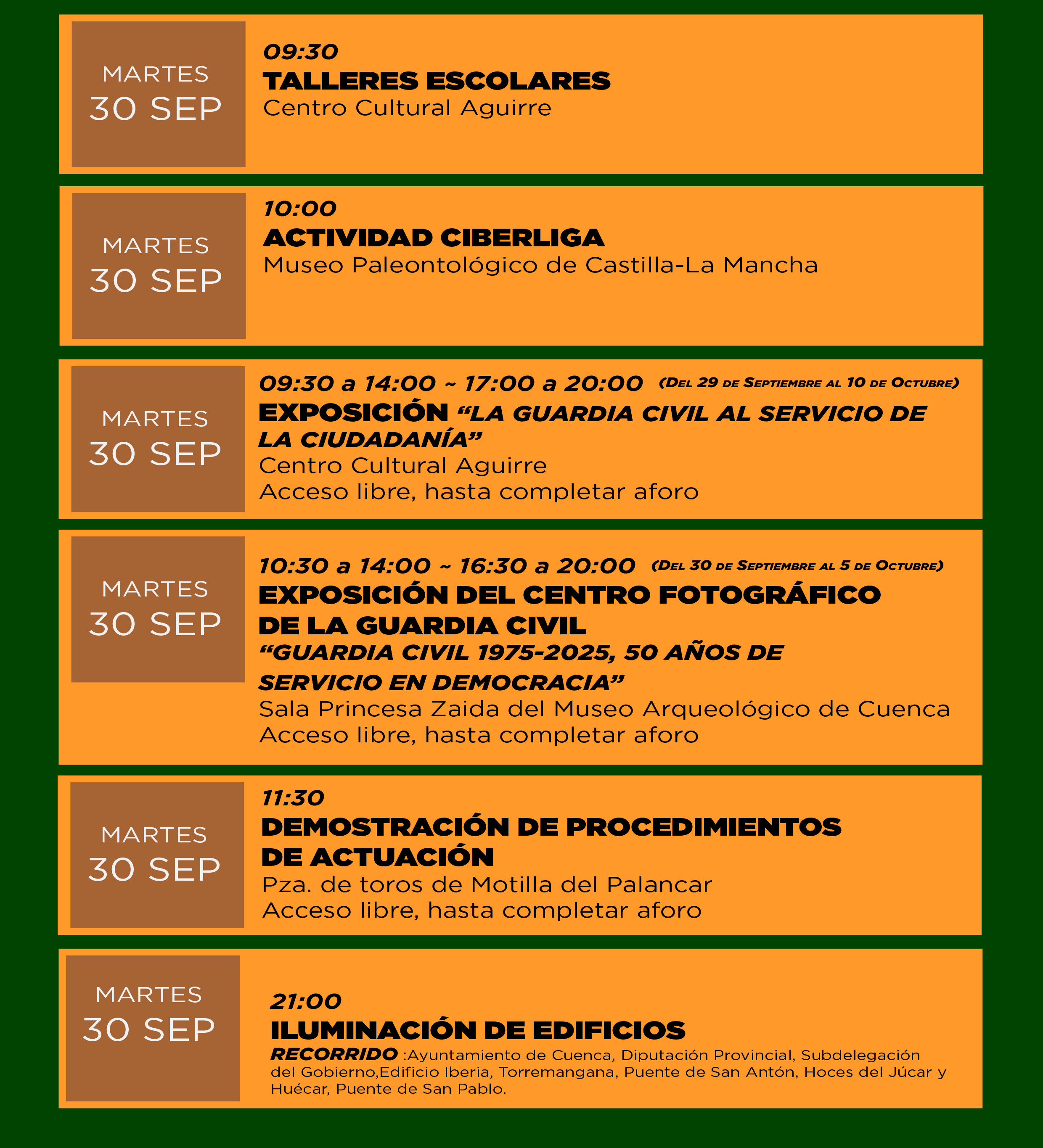 Actos Patrona. 30 de septiembre