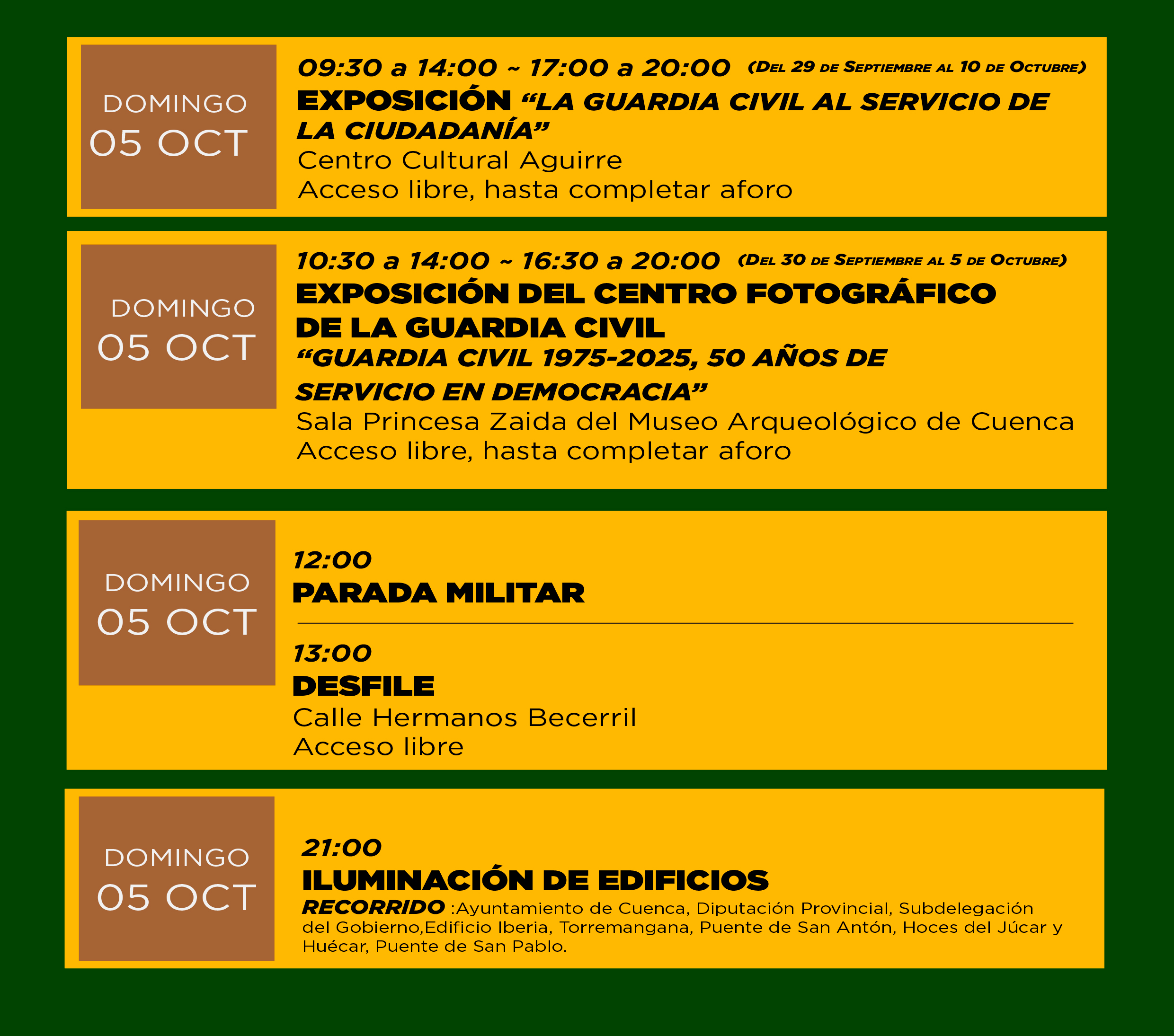 Actos Patrona. 05 de octubre