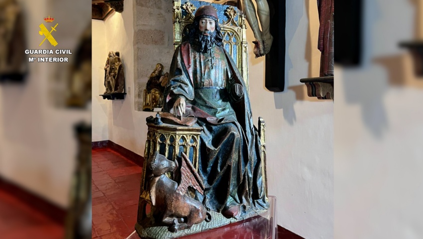 Recuperada en Italia una talla del siglo XV, robada en 1979 en Astudillo (Palencia)