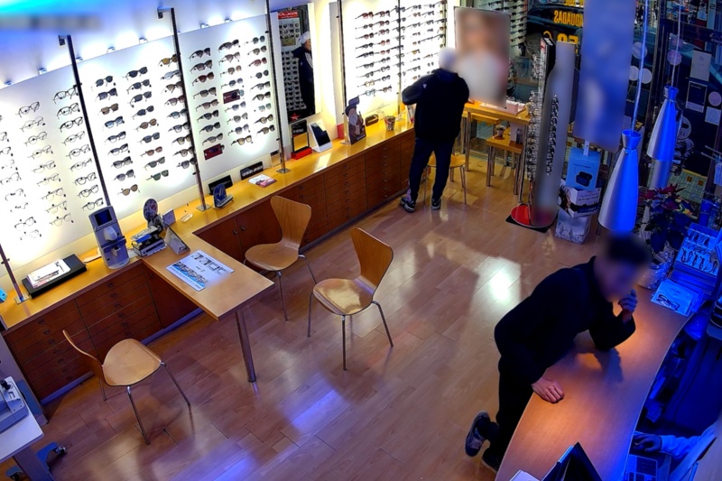Vista cámara de seguridad de la óptica
