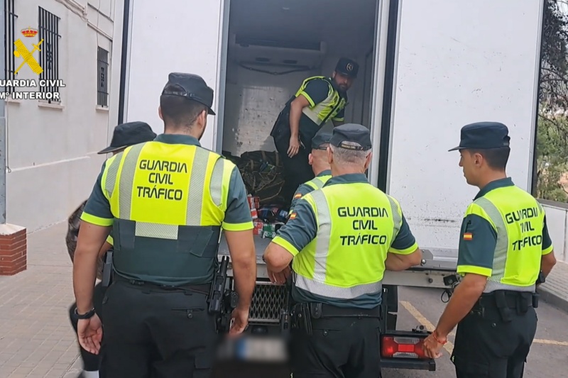Detenido el conductor de un camión por transportar más de tonelada y media de hachís