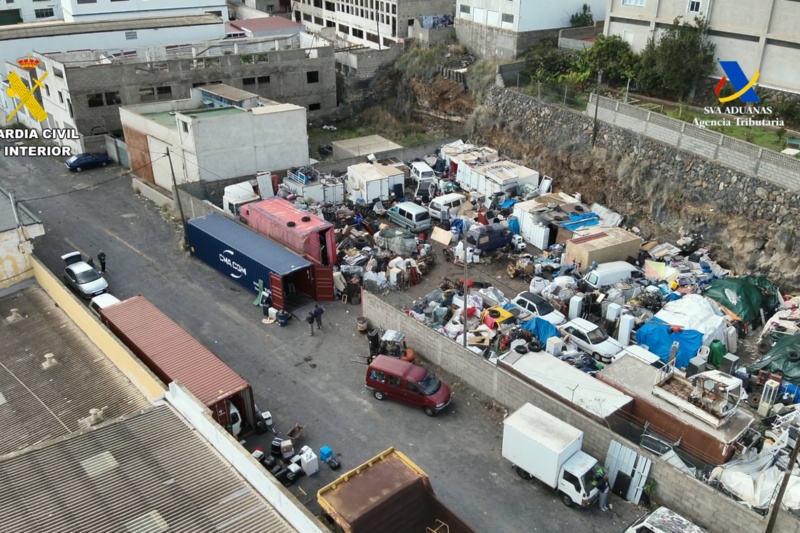 Vista aérea del depósito de residuos peligrosos