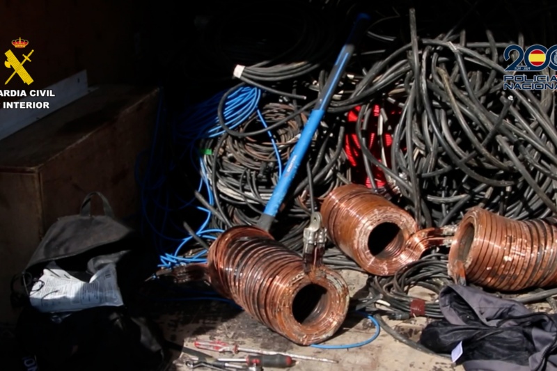 Desarticulado un grupo de butroneros que robó cobre a nivel nacional por un valor cercano a los 600.000 euros