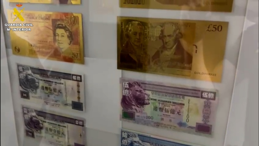 Detenidos cinco miembros de un falso grupo militar y religioso que vendía billetes de escaso valor por cientos de miles de euros