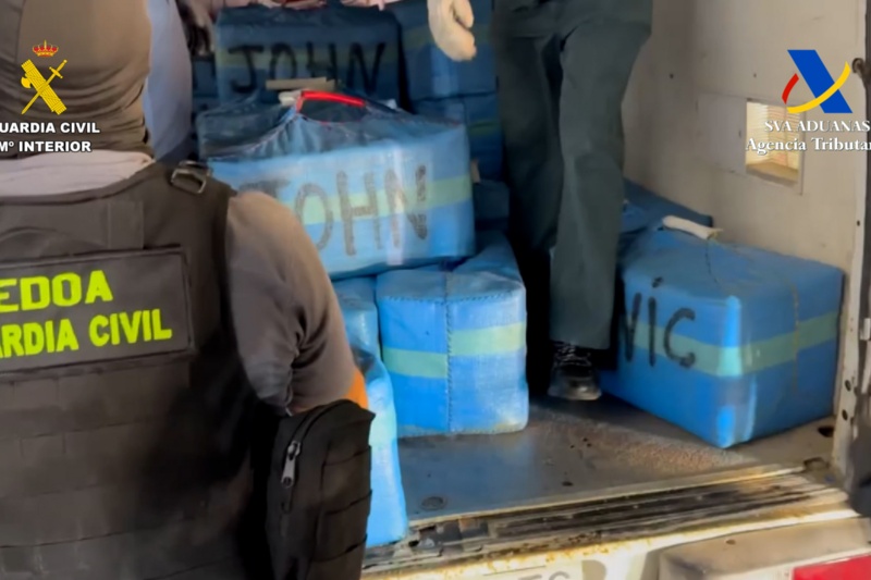 Detenidas 44 personas e incautadas cerca de cinco toneladas de hachís en un operativo desde el Campo de Gibraltar hasta el río Guadiana