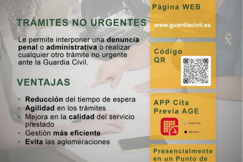 Más de 3000 denuncias recibidas desde la puesta en funcionamiento de la denuncia telemática en la Guardia Civil