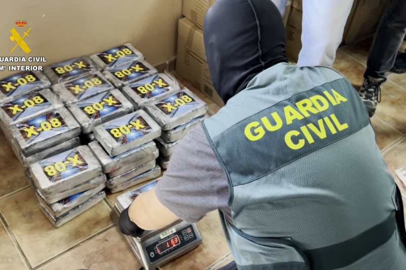 Desarrollada por la Guardia Civil la mayor operación contra el tráfico de cocaína en la provincia de Almería