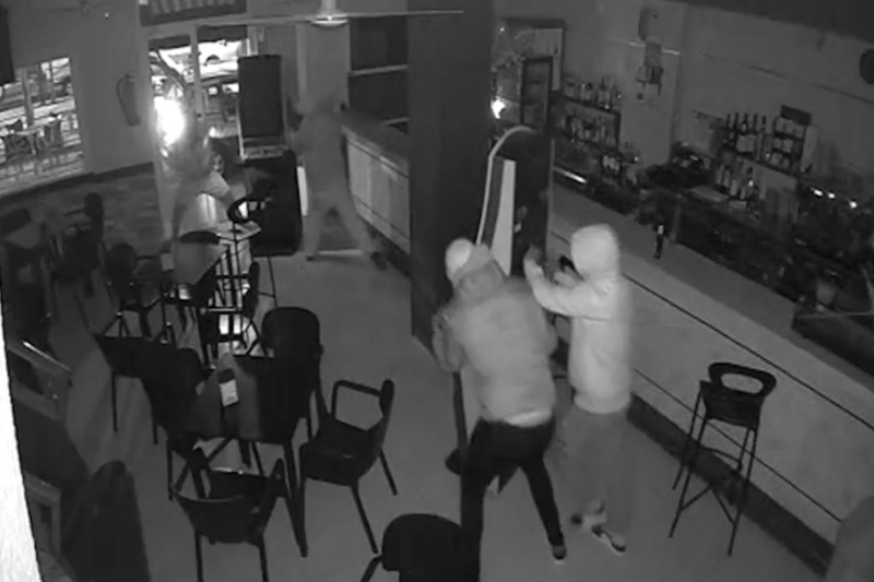 momento del robo en interior