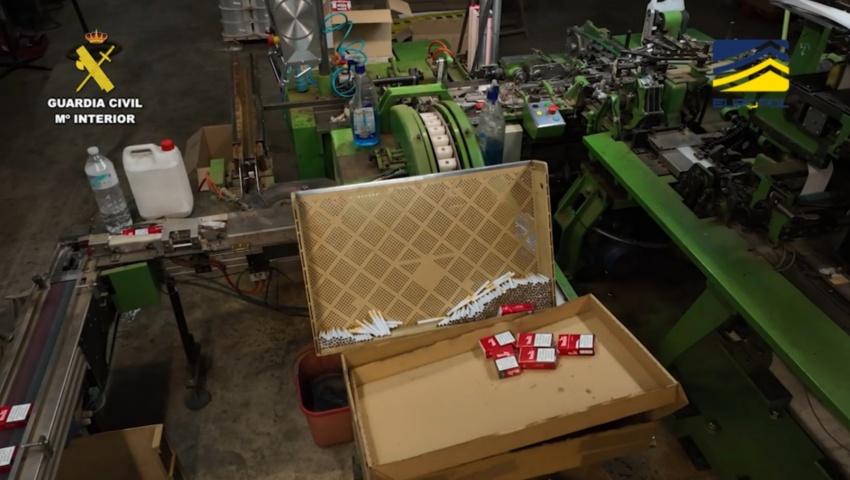 La Guardia Civil desmantela seis fábricas ilegales de tabaco con más de 20 millones de cigarrillos y 38,4 toneladas de picadura y hoja de tabaco