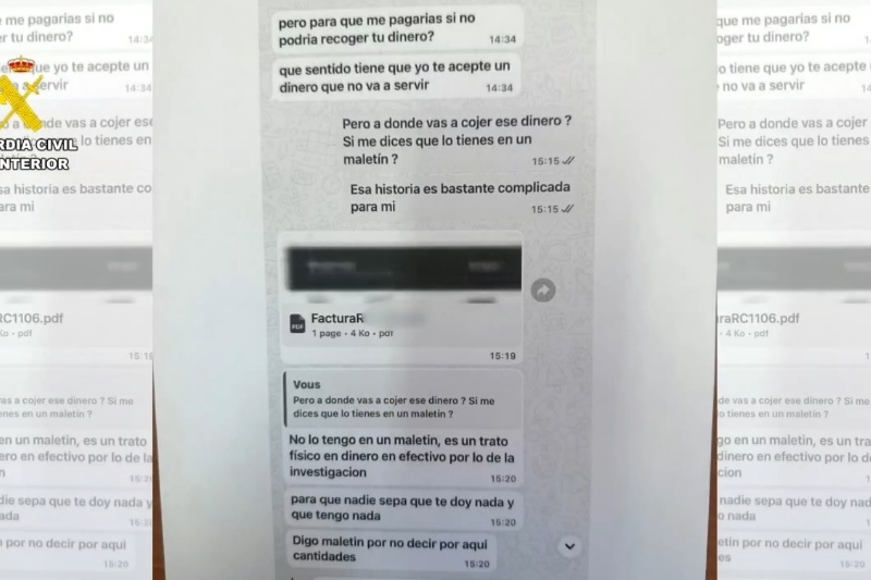 Conversación estafa criptomonedas