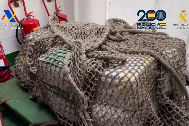 Imagen de los fardos de droga Imagen de los fardos de droga