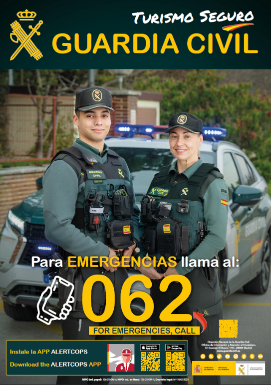 Cartel promocional del Plan Turismo Seguro de la Guardia Civil 