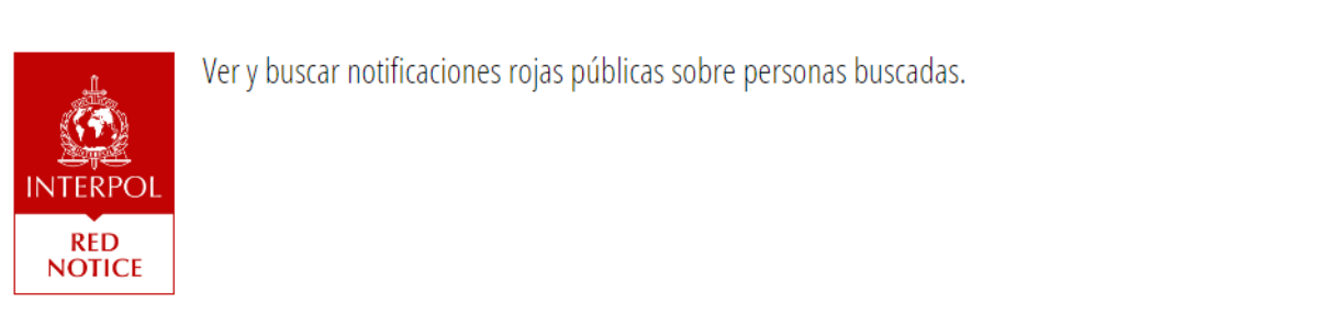 Notificaciones rojas INTERPOL