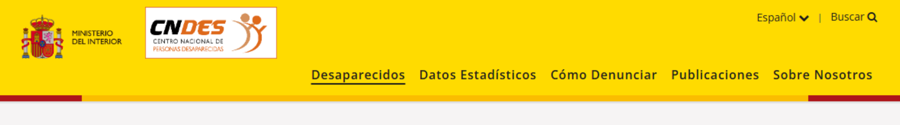 Cabecera Centro Nacional de Desaparecidos