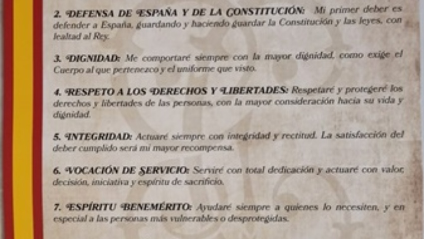 17 de enero. Importancia de los valores en la formación del personal de la Guardia Civil