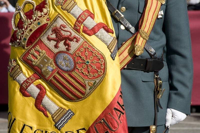 23 de abril de 1878. Concesión de bandera nacional al Colegio de Guardias Jóvenes de la Guardia Civil