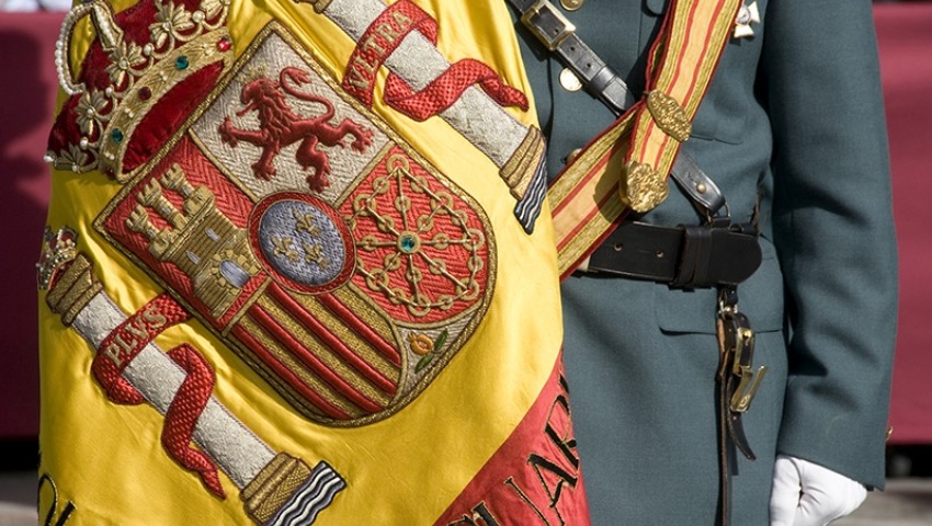 23 de abril de 1878. Concesión de bandera nacional al Colegio de Guardias Jóvenes de la Guardia Civil
