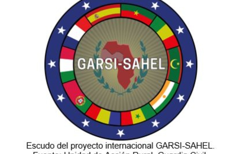 Escudo del proyecto internacional GARSI-SAHEL. Fuente: Unidad de Acción Rural. Guardia Civil.