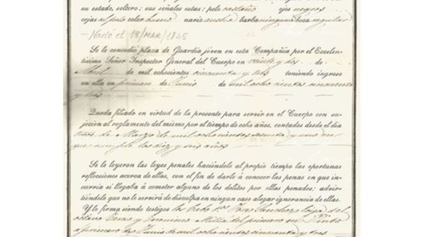 16 de marzo de 1853. El Duque de Ahumada dicta normas para el ingreso en el Colegio de Guardias Jóvenes