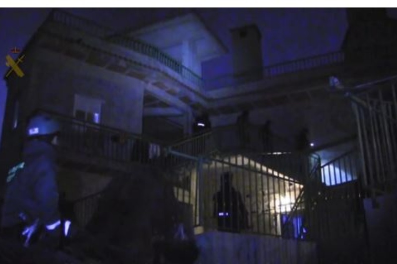 Imágenes de la explotación policial de la operación Nanga Parbat que se llevó a cabo en diferentes lugares (2018). Fuente: Oficina de Relaciones Informativas y Sociales. Guardia Civil.