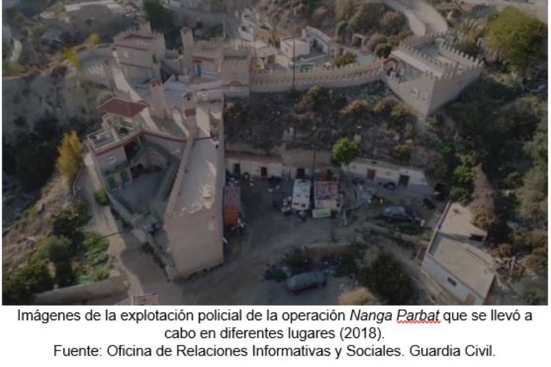 Imágenes de la explotación policial de la operación Nanga Parbat que se llevó a cabo en diferentes lugares (2018). Fuente: Oficina de Relaciones Informativas y Sociales. Guardia Civil.