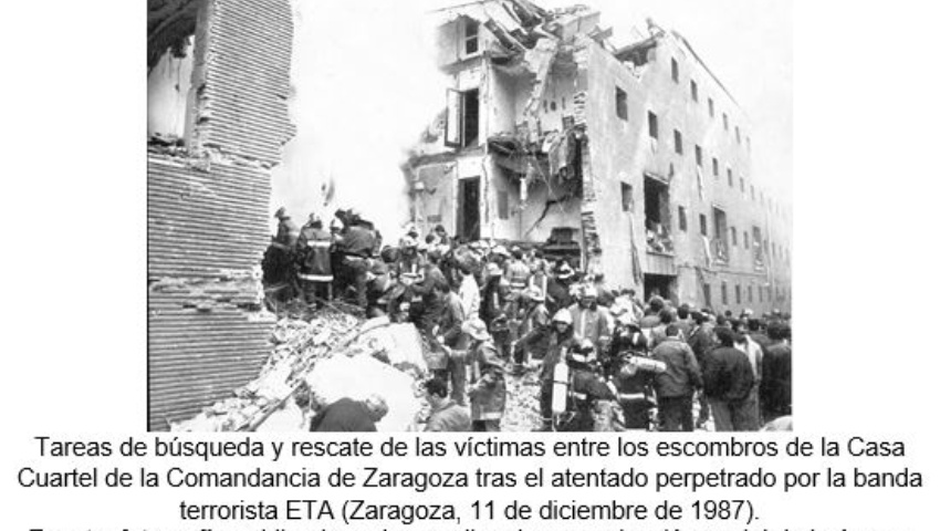 11 de diciembre de 1987. Atentado de ETA en la Casa Cuartel de la Comandancia de Zaragoza