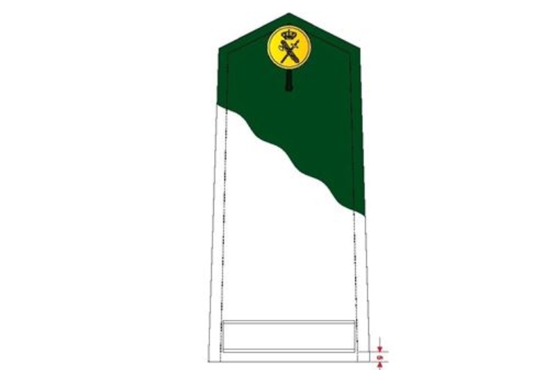 Divisa del empleo de cabo primero. Fuente: Boletín Oficial de la Guardia Civil.