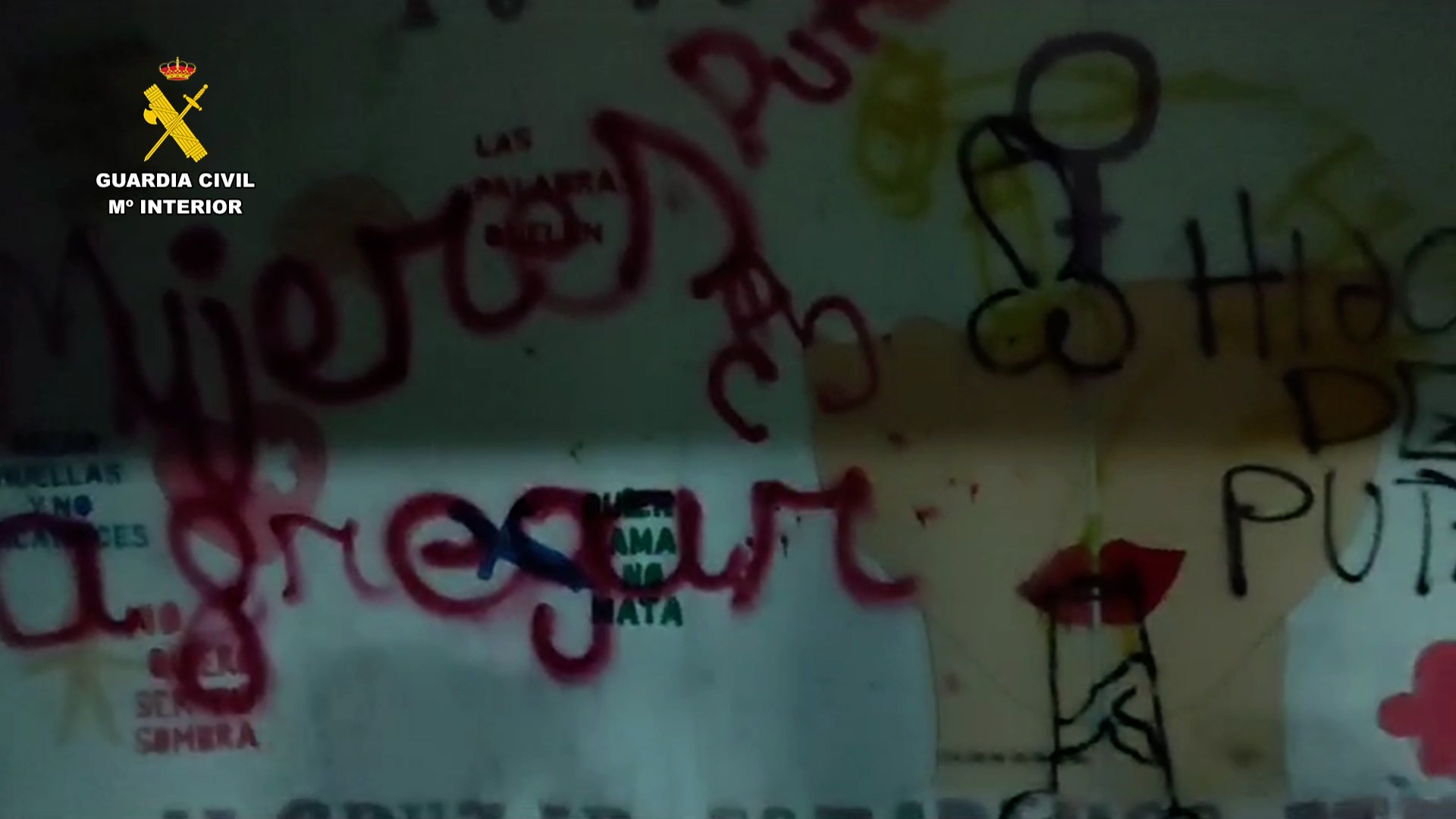 Siete personas detenidas por realizar pintadas machistas y homófobas en un instituto en Toledo