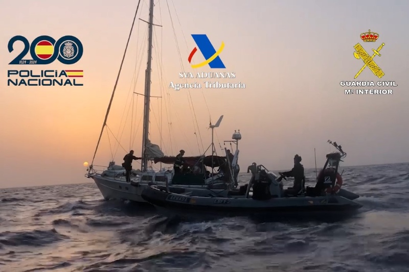 Interceptado en aguas próximas a Cabo Verde un narcovelero que se dirigía a costas españolas con 200 kilos de cocaína